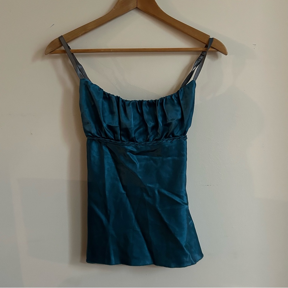 Y2K early 2000s satin babydoll tank top size medium
